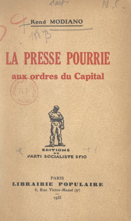 Couverture ebook de La presse pourrie aux ordres du capital, de Rene Modiano