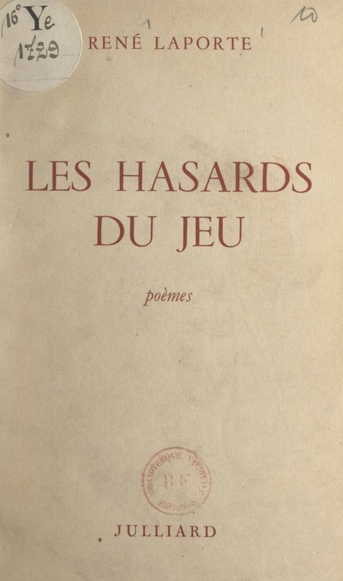 Couverture ebook de Les hasards du jeu, de Rene Laporte