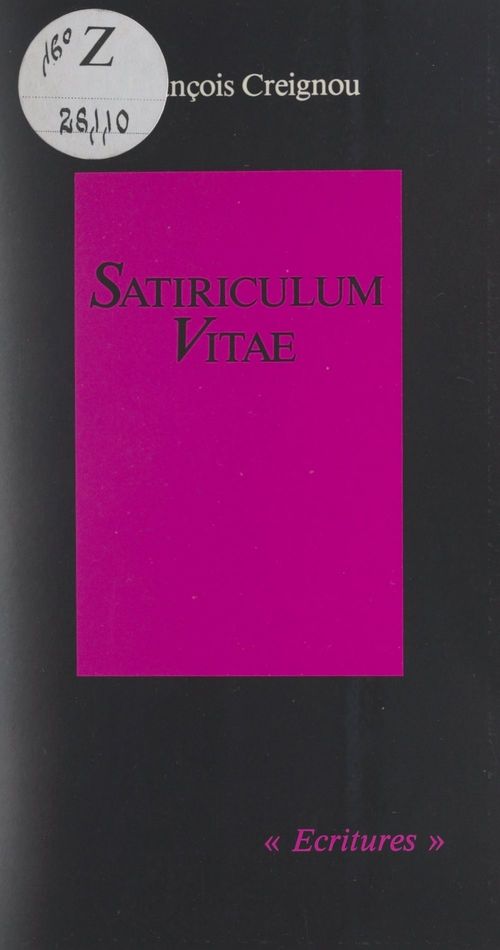 ebook cover of Satiriculum vitae, by Francois Creignou