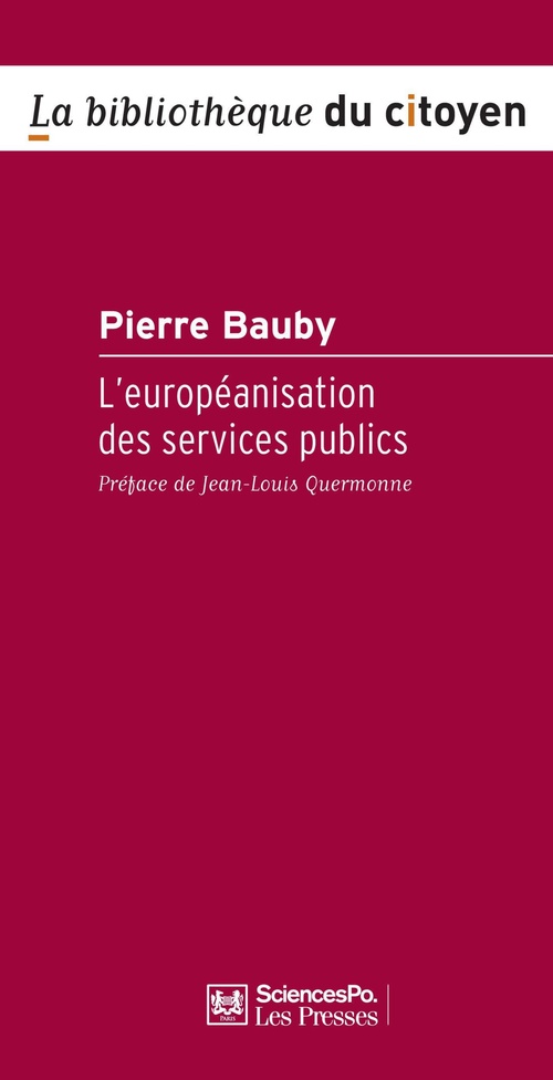 Couverture ebook de L'Européanisation des services publics, de Pierre Bauby