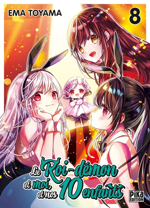 Couverture ebook de Le Roi-Démon et moi, et nos 10 enfants T08, de Ema Toyama
