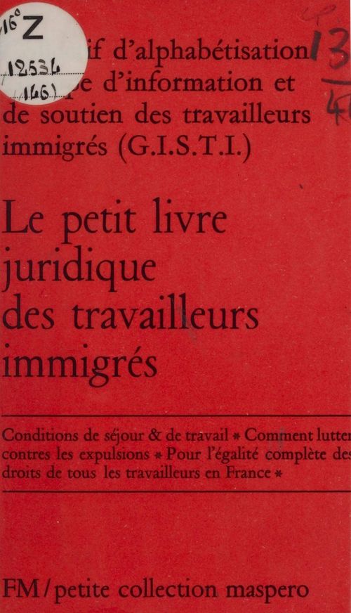 ebook cover of Le Petit Livre juridique des travailleurs immigrés, by Collectif