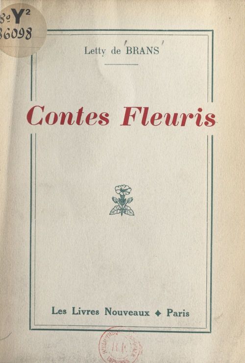 ebook cover of Contes fleuris, by Letty De Brans