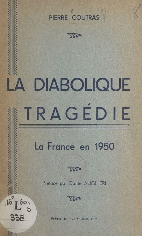 Couverture ebook de La diabolique tragédie, de Pierre Coutras