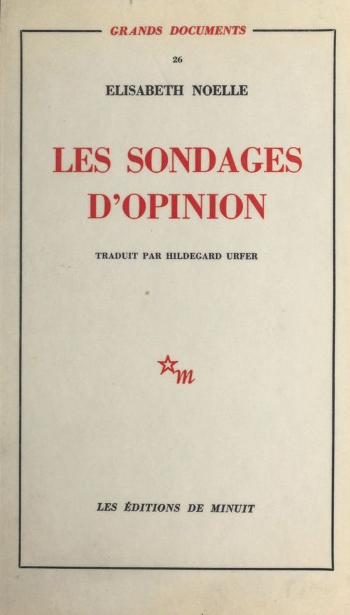 Couverture ebook de Les sondages d'opinion, de Elisabeth Noelle