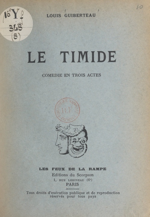 ebook cover of Le timide, by Louis Guiberteau