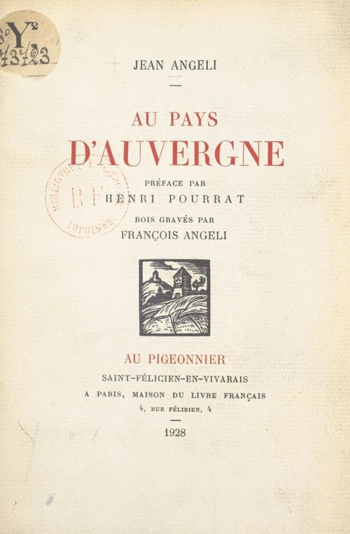 Couverture ebook de Au pays d'Auvergne, de Jean Angeli