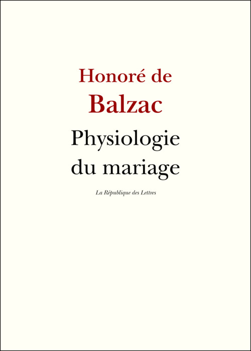 ebook cover of Physiologie du mariage, by Honoré de Balzac