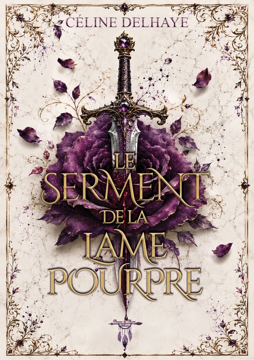 ebook cover of Le serment de la lame pourpre, by Céline Delhaye