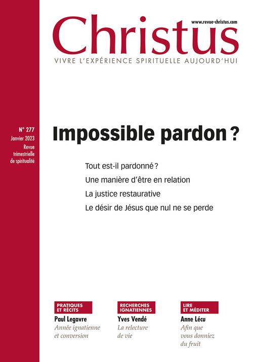 ebook cover of Revue Christus Janvier 2023 - n°277, by Collectif Auteur
