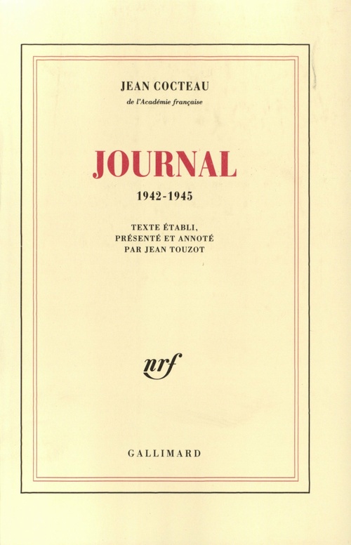 Couverture ebook de Journal (1942-1945), de Jean Cocteau