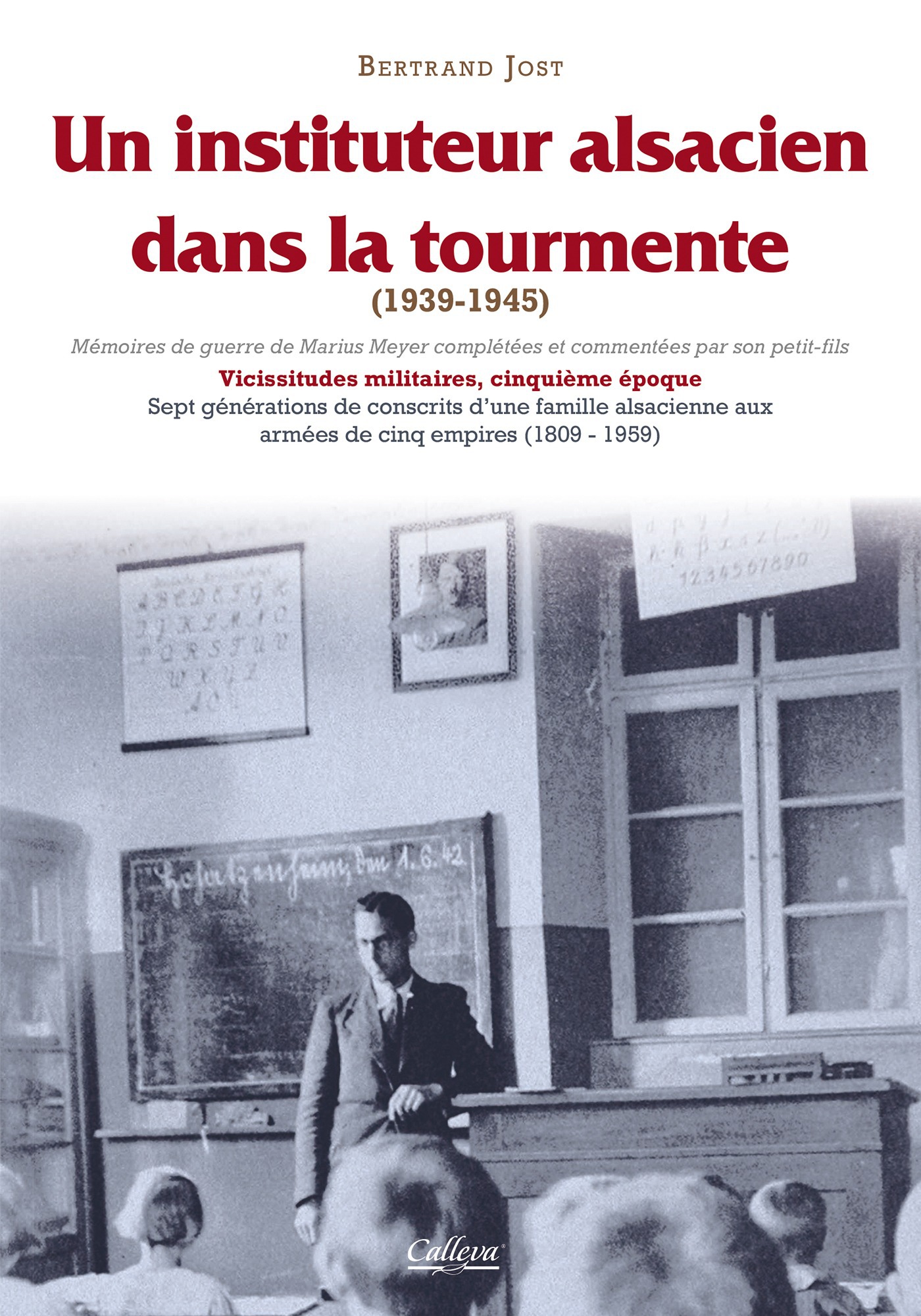 Couverture ebook de Un instituteur alsacien dans la tourmente, de Bertrand Jost