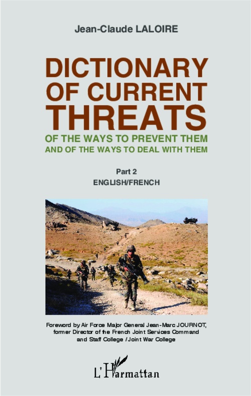 Couverture ebook de Dictionary of curent threats, de Jean-claude Laloire