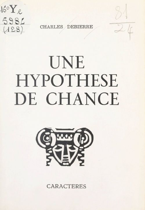 Couverture ebook de Une hypothèse de chance, de Charles Debierre