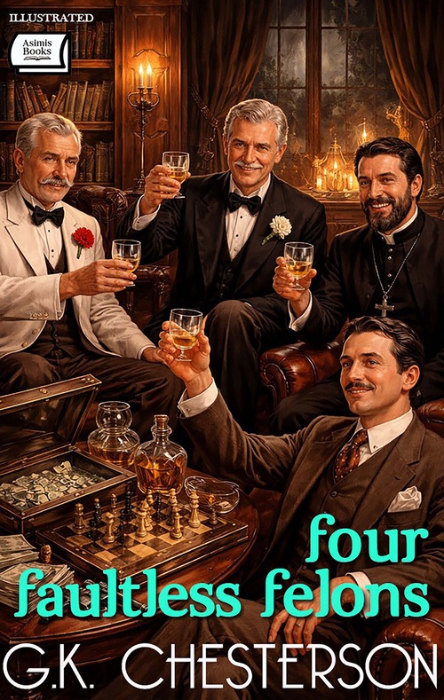 Couverture ebook de Four Faultless Felons. Illustrated, de G. K. Chesterton