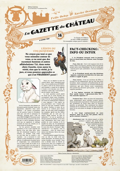 Couverture ebook de La Gazette du château (Tome 14), de Xavier Dorison, Félix Delep