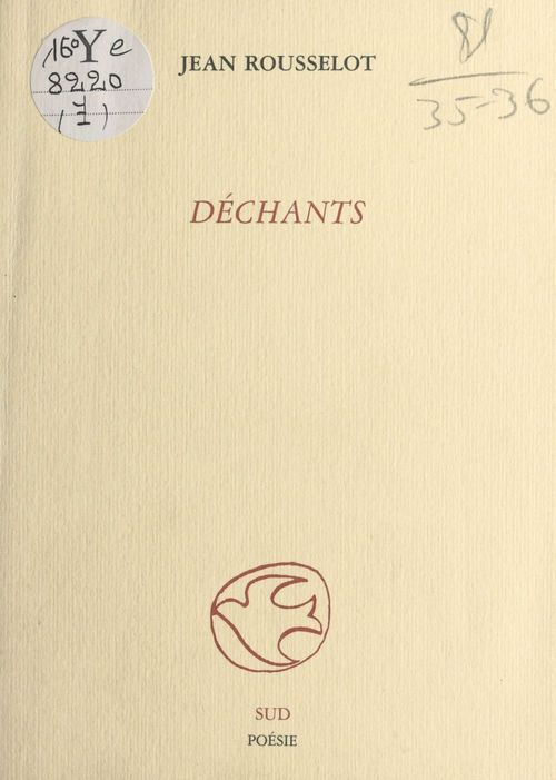 Couverture ebook de Déchants, de Jean Rousselot
