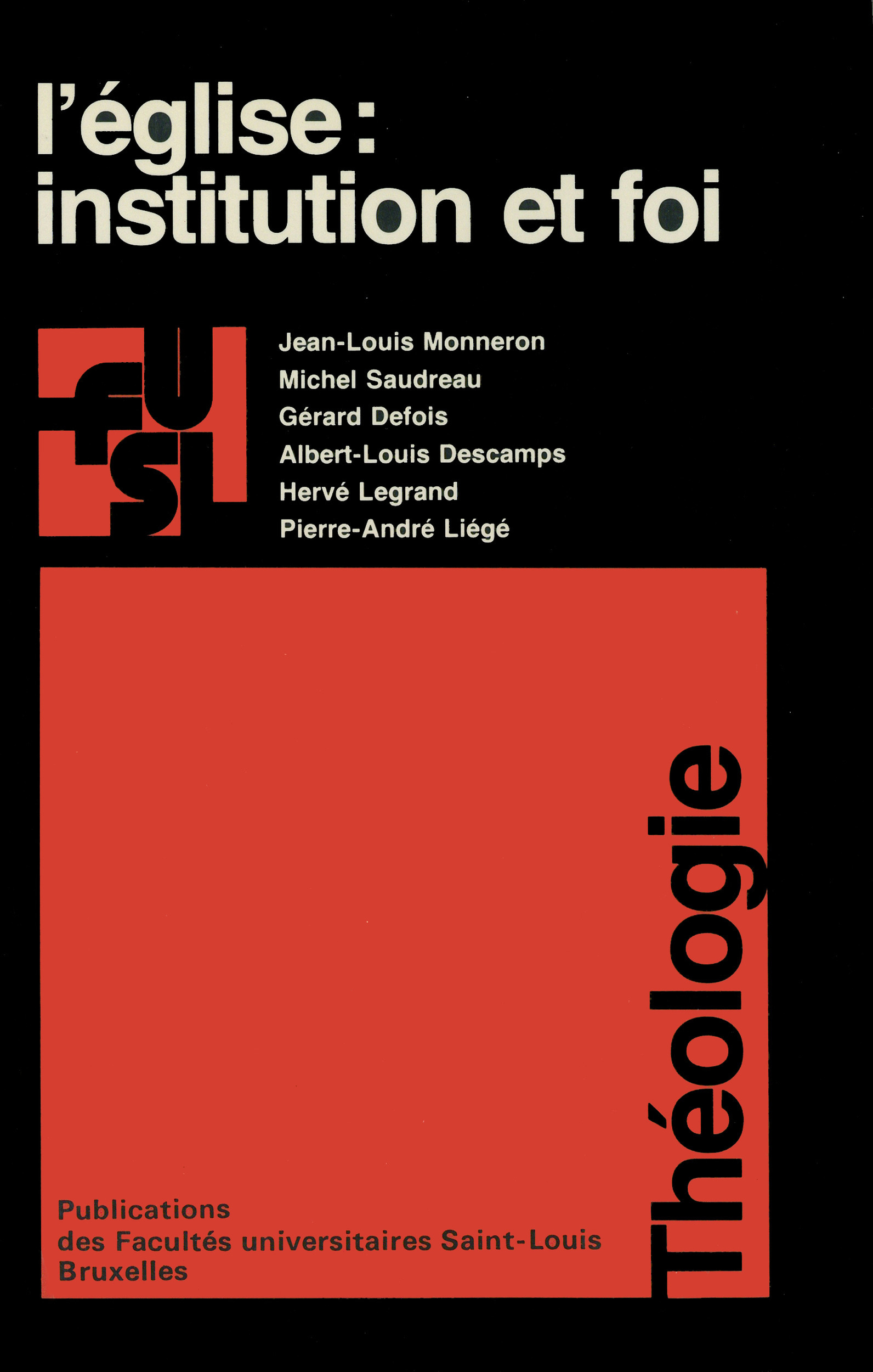 Couverture ebook de L´Église : institution et foi, de
