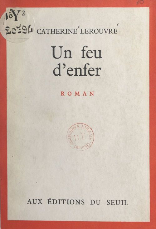 ebook cover of Un feu d'enfer, by Catherine Lerouvre