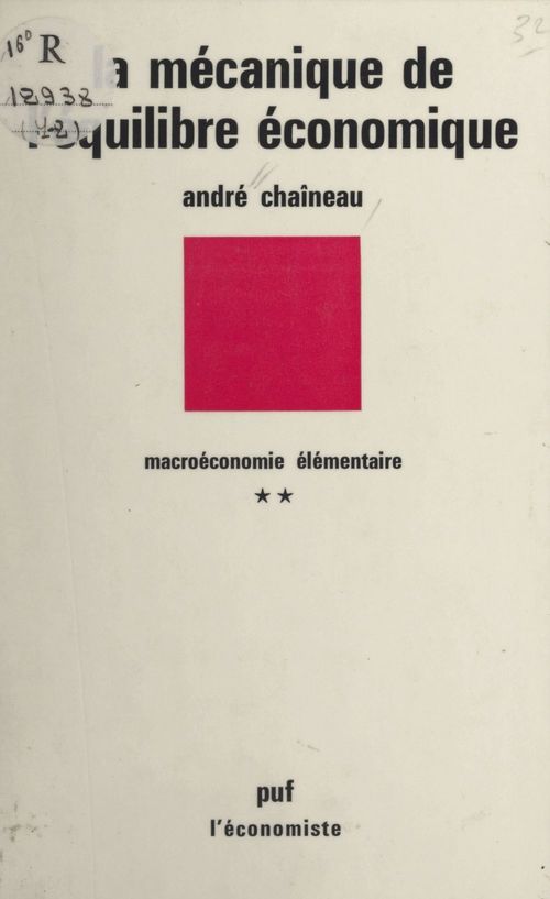 Couverture ebook de Macroéconomie élémentaire (2), de André Chaineau