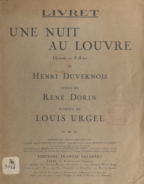 ebook cover of Une nuit au Louvre, by Henri Duvernois