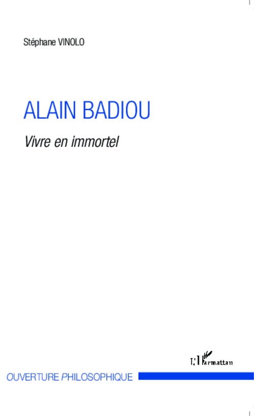 Couverture ebook de Alain Badiou, de Stéphane Vinolo