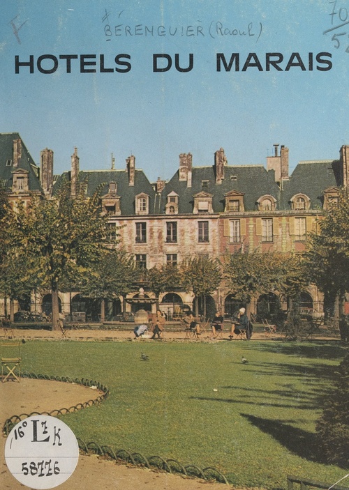 Couverture ebook de Les hôtels du Marais, de Raoul Berenguier