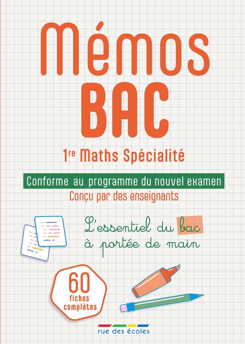 ebook cover of Mémos Bac 1re Maths Spécialité, by Aurélie Cronier