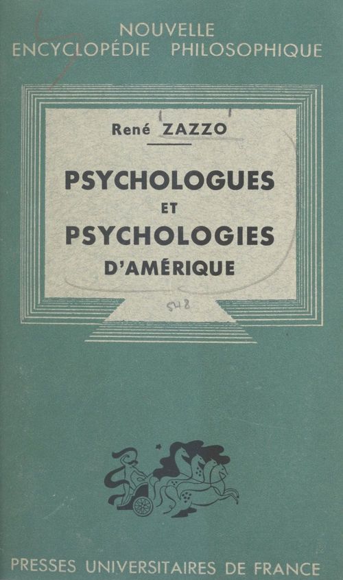 ebook cover of Psychologues et psychologies d'Amérique, by René Zazzo