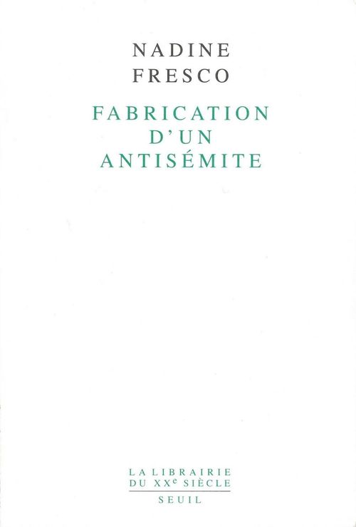ebook cover of Fabrication d'un antisémite, by Nadine Fresco