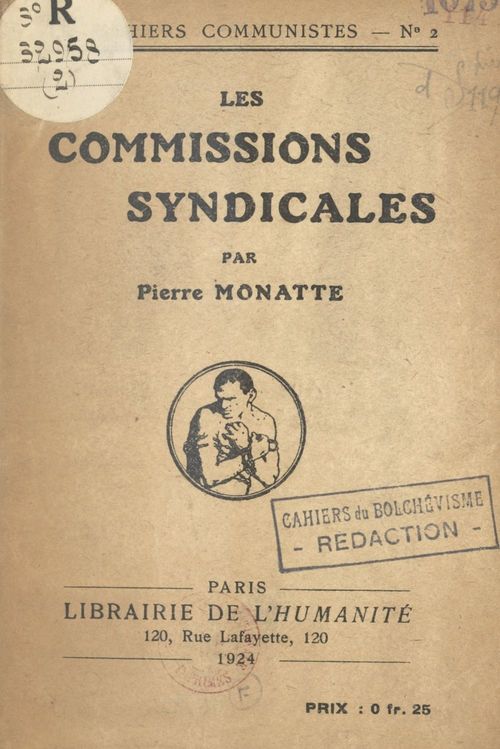 Couverture ebook de Les commissions syndicales, de Pierre Monatte