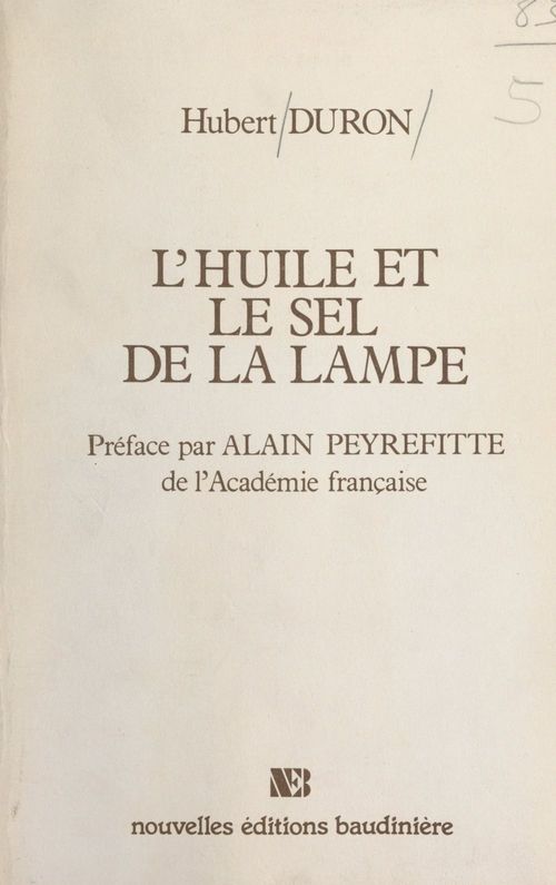 ebook cover of L'huile et le sel de la lampe, by Hubert Duron