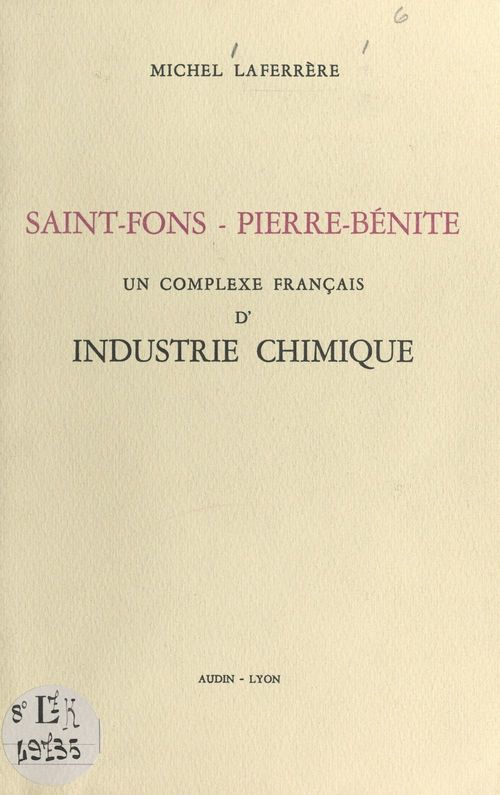 Couverture ebook de Saint-Fons-Pierre-Bénite, de Michel Laferrere