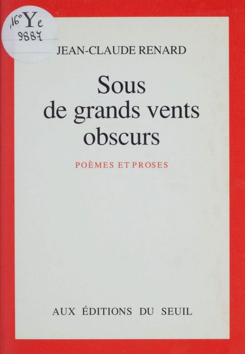 Couverture ebook de Sous de grands vents obscurs, de Renard Jean-Claude