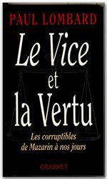 Couverture ebook de Le vice et la vertu, de Paul Lombard