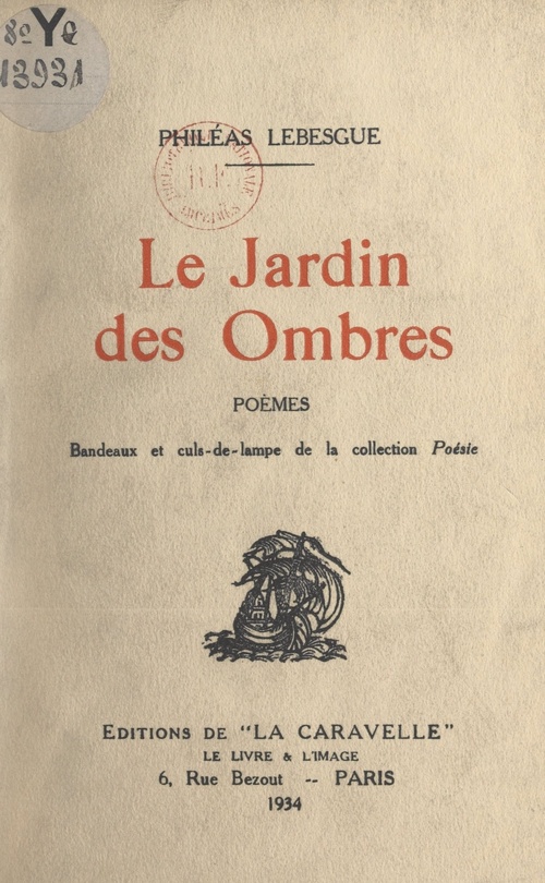 ebook cover of Le jardin des ombres, by Phileas Lebesgue
