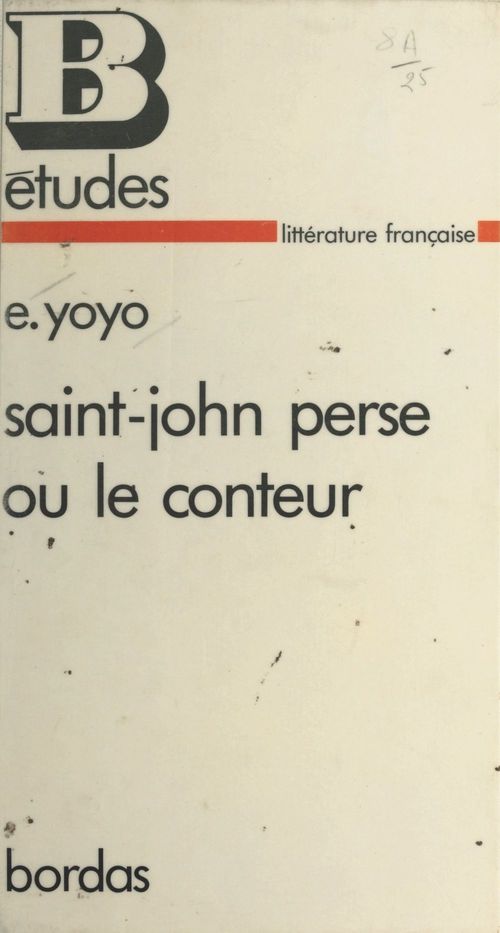 Couverture ebook de Saint-John Perse et le conteur, de Emile Yoyo