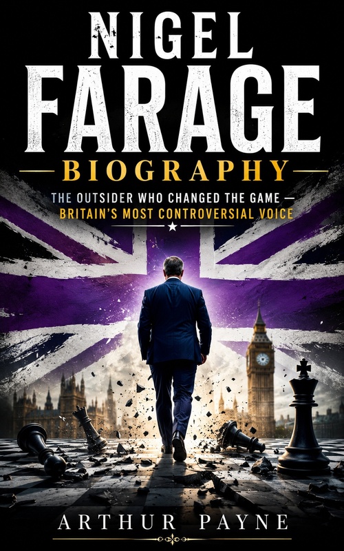 Couverture ebook de NIGEL FARAGE BIOGRAPHY, de Arthur Payne