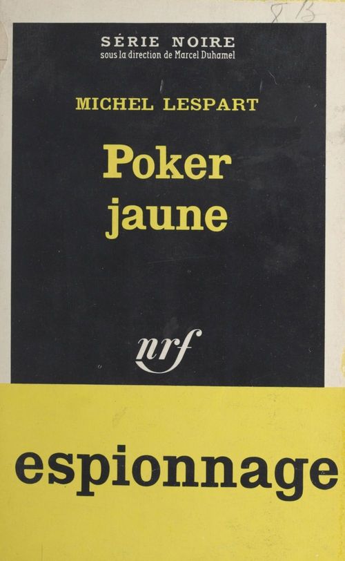 Couverture ebook de Poker jaune, de Lespart Michel
