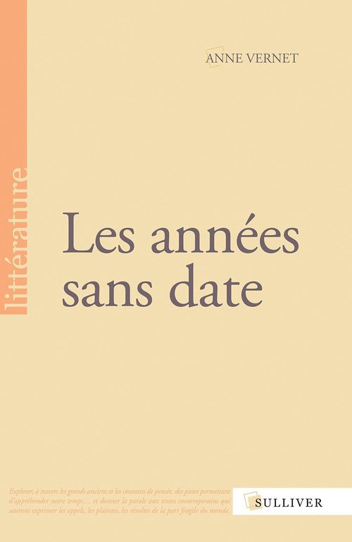 Couverture ebook de Les années sans date, de Anne Vernet